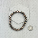 BR240713-19                         Laser green face cut crystal Beads stretch Bracelet