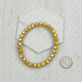 BR240713-19                         Laser green face cut crystal Beads stretch Bracelet