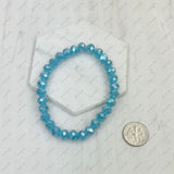 BR240713-19                         Laser green face cut crystal Beads stretch Bracelet