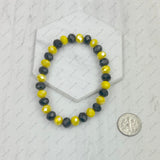 BR240713-25                  Brown AB face cut crystal Beads stretch Bracelet