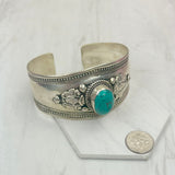 BR240721-06            German silver with blue turquoise bangle