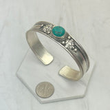 BR240721-08            German silver with blue turquoise bangle