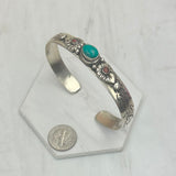 BR240721-09           German silver with blue turquoise bangle