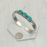 BR240721-12           German silver with blue turquoise bangle