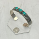 BR240721-13           German silver with blue turquoise bangle