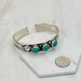 BR240721-14           German silver with blue turquoise bangle