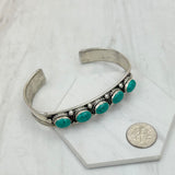 BR240721-15           German silver with blue turquoise bangle