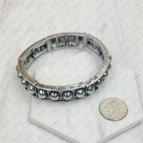 BR240810-01                  Silver metal stretchy Bracelet