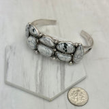 BR241130-01-WHITE                Silver metal with white stone bangle