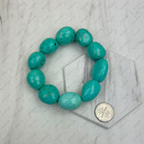 BR250120-36               Green turquoise stone Bracelet