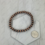 BR250120-43-SILVER              8 mm silver Navajo pearl beads Bracelet