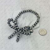 BR250221-01                 Silver Navajo pearl beads bow tie Bracelet