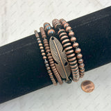 BR250308-21         Copper Navajo pearl beads string sets