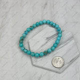 BR251126-09                  6mm dark green jasper stone stretch Bracelet