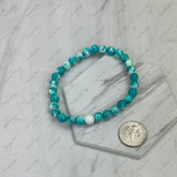 BR251126-09                  6mm dark green jasper stone stretch Bracelet