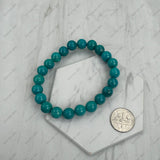 BR251228-15                 8 mm dark blue round stone beads stretch Bracelet