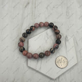 BR251228-19    8 mm brown jasper stone beads stretch Bracelet