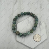 BR251228-21               8 mm gray jasper stone beads stretch Bracelet