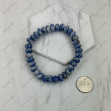 BR251230-17           8MM green roundel jade stretch Bracelet