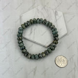 BR251230-21               8MM gray roundel jade stretch Bracelet
