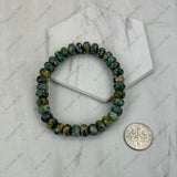 BR251230-21               8MM gray roundel jade stretch Bracelet