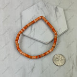 BR251230-28              4mm orange abacus stone stretch Bracelet