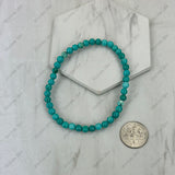 BR251230-43                 4mm light green turquoise stone stretch Bracelet