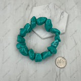 BR251230-78                Green turquoise nuggets stretch Bracelet