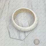 BRS230701-15                          White turquoise stone bangle