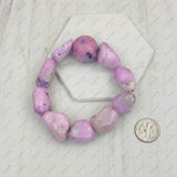 BRZ240708-05            Red jade stone nuggets bracelets
