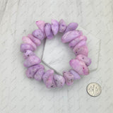 BRZ240708-12                     Red jade stone flat nuggets bracelets