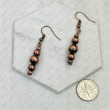 CER241125-09-SILVER            Silver Navajo pearl beads Earrings