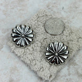 ER210920-01-SILVER        Silver concho post Earrings