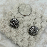 ER210920-05-SILVER    Silver concho post Earrings