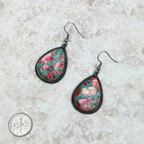 ER230530-03-A	Oyster copper turquoise teardrop Earrings