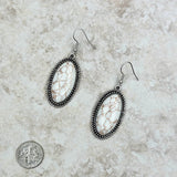 ER230530-04-WHITE	Silver with white stone oval Earrings