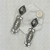 ER231217-25                      Silver metal with blue turquoise stone Earrings
