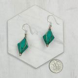 ER240722-07        German silver with blue turquoise Earrings (Copy)