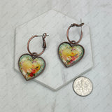 ER250309-06               Copper metal with western heart design Earrings