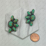 ER250430-03-HOT PINK                Silver metal with hot pink stone beads Earrings