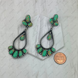 ER250430-04-HOT PINK             Silver metal with hot pink stone beads Earrings