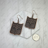 ER251110-01-COPPER                 Copper metal shield Earrings