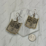 ER260516-01               Copper metal western design Earrings