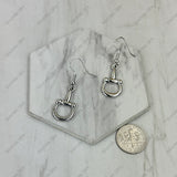 ER260530-02-GOLD              Gold metal western horse bite Earrings