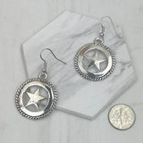 ERS030424-39                     silver metal star earrings