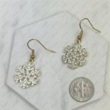 ERS150902-05GD     Golden snowflake Earrings