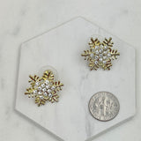 ERS150902-11GD    Golden snowflake Earrings