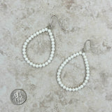 ERZ221025-16	White coral teardrop hoop Earrings
