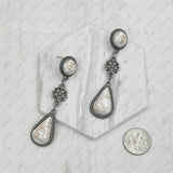 ERZ231205-11                    Silver metal with blue turquoise stone concho Earrings
