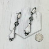 ERZ231205-61             Silver metal with orange stone Earrings